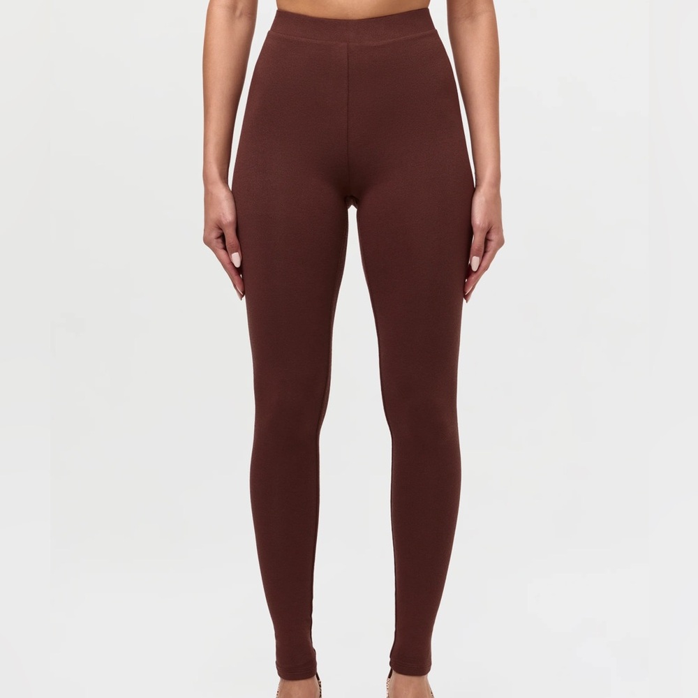 NAKED WARDROBE Chocolate Brown Leggings